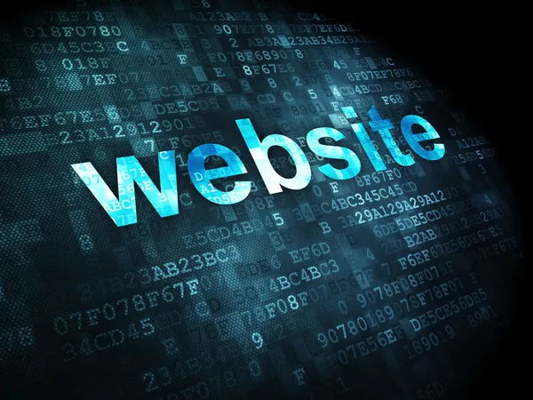 Seo web design concept: website auf digitalem hintergrund — Stockfoto
