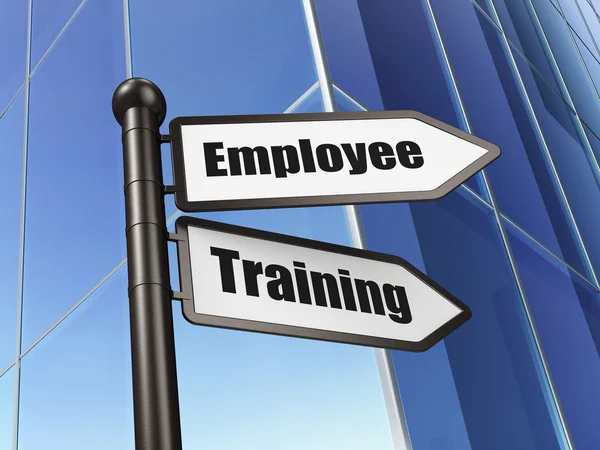 Education concept: Employee Training on Building background — Stock Photo, Image