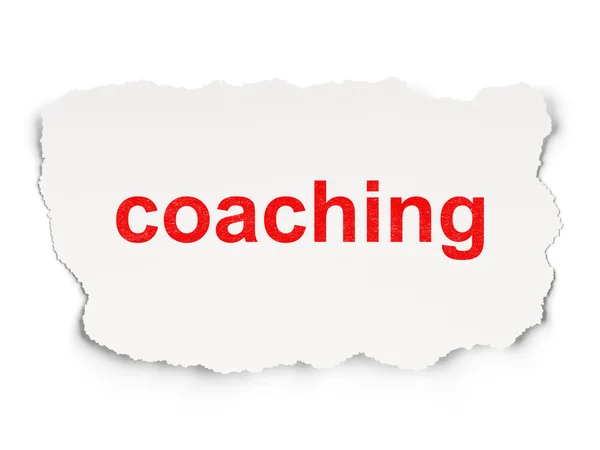 Utbildning koncept: Coaching på papper bakgrund — Stockfoto