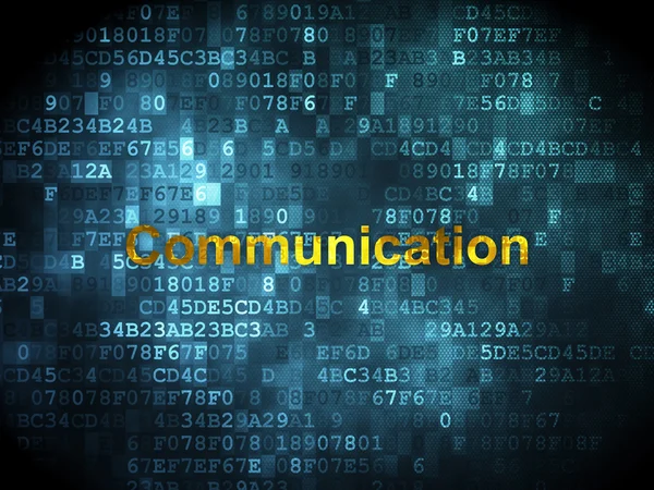 Reklamní koncepce: komunikace o digitální pozadí — Stock fotografie