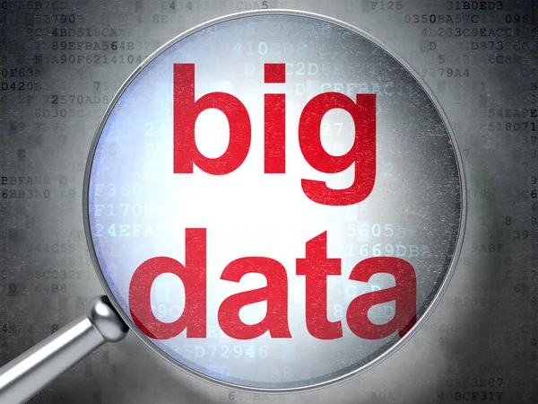 Conceito de dados: Big Data com vidro óptico — Fotografia de Stock