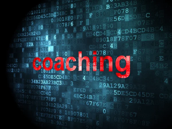 Onderwijs concept: Coaching op digitale achtergrond — Stockfoto