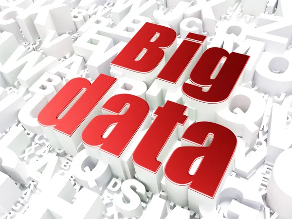 Conceito de dados: Big Data em plano de fundo alfabeto — Fotografia de Stock