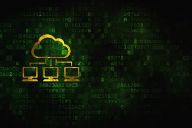 Ağ kavramı: dijital arka plan bulut ağda