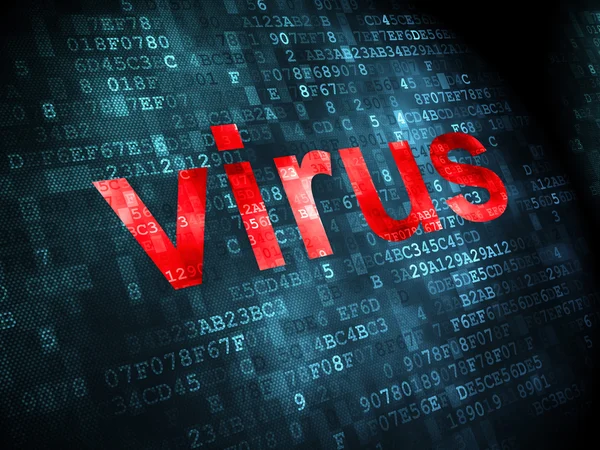 Concepto de seguridad: Virus en el fondo digital —  Fotos de Stock