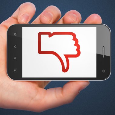 Sosyal medya kavramı: aksine smartphone cep telefonu ile