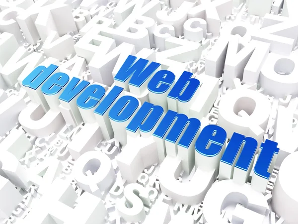 SEO web design concept: Web Development op alfabet achtergrond — Stockfoto