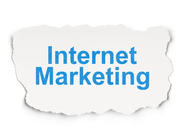 Marketingkonzept: Internet-Marketing auf Papier — Stockfoto