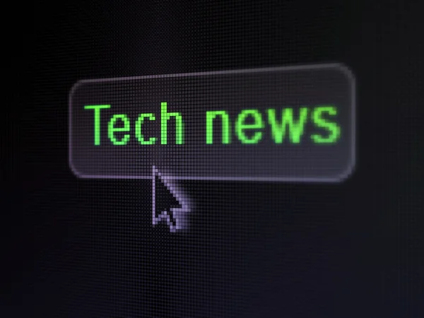 Koncepcja Aktualności: Tech News na cyfrowy przycisk tło — Zdjęcie stockowe