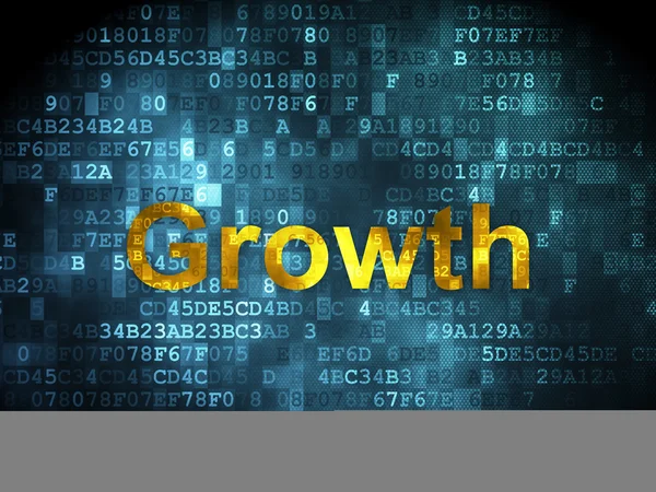 Affärsidé: tillväxt på digital bakgrund — Stockfoto