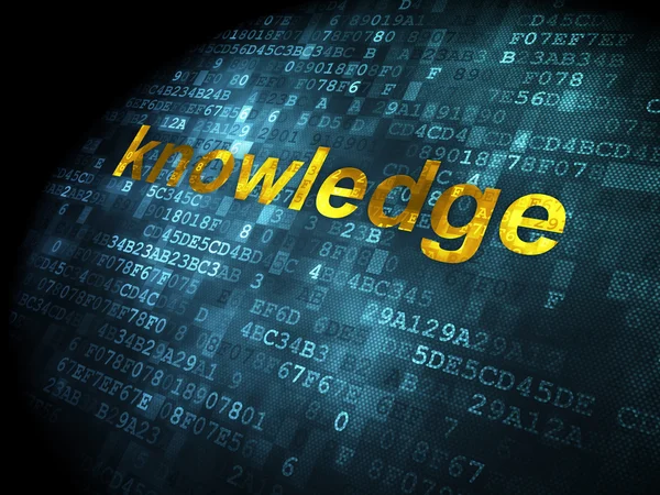 Koncepcja kształcenia: wiedza na tle cyfrowy — Zdjęcie stockowe