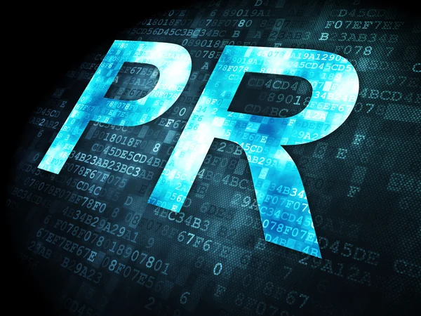 Advertising concept: PR on digital background — Stock Photo, Image