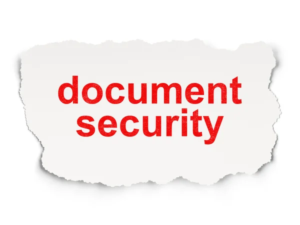 Concepto de protección: seguridad de documentos sobre fondo de papel — Foto de Stock