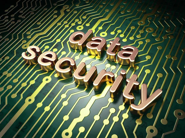 Privacy concept: Data Security on circuit board background — Stock Photo, Image