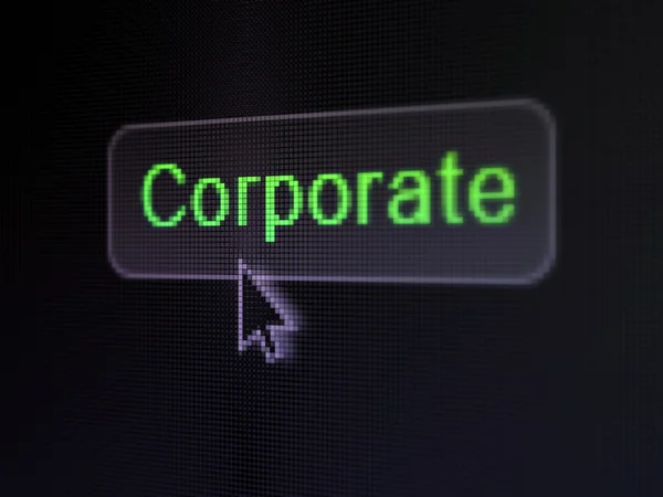 Business concept: Corporate on digital button background — Stock Photo, Image