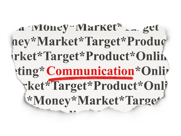Koncepcji reklamy: komunikacja na tle papieru — Zdjęcie stockowe