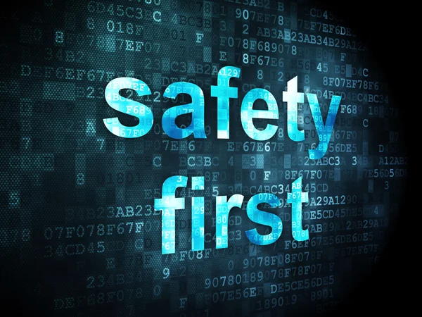 Privacy concept: Safety First on digital background — Stock Photo, Image