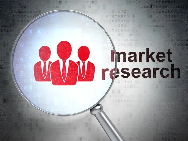 Concepto publicitario: Empresarios e Investigación de Mercado con op —  Fotos de Stock