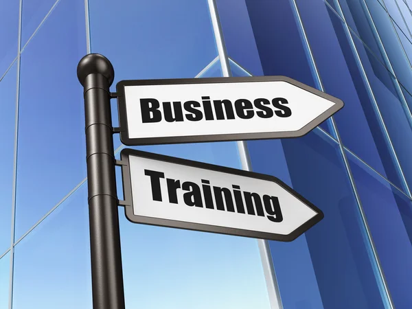 Education concept: Business Training on Building background — Stock Photo, Image