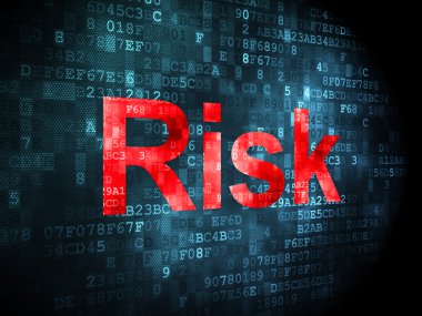 Ekonomi kavramı: dijital arka plan üzerinde Risk