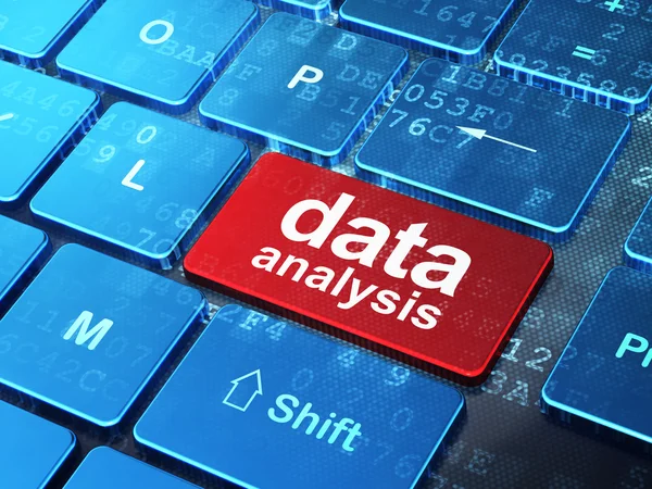 Informatie concept: Data-analyse op computer toetsenbord CHTERGRO — Stockfoto