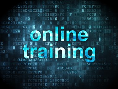 Eğitim kavramı: dijital arka plan üzerinde Online Eğitim