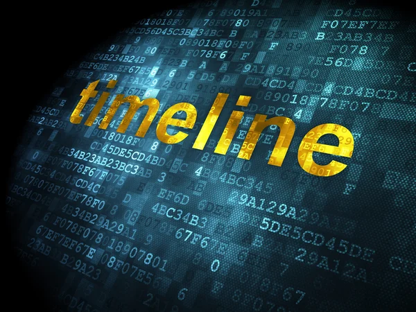 Concetto di timeline: Timeline su sfondo digitale — Foto Stock