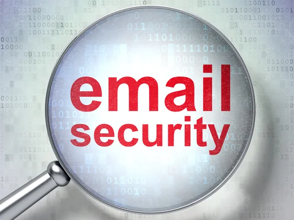 Safety concept: Email Security with optical glass — Stock Photo, Image