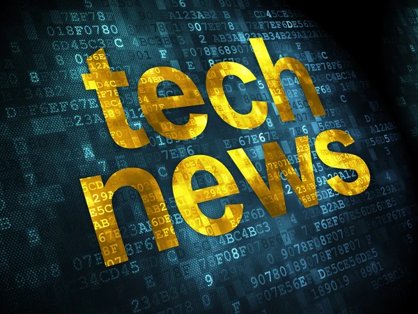 Concepto de noticias: Noticias técnicas sobre fondo digital — Foto de Stock