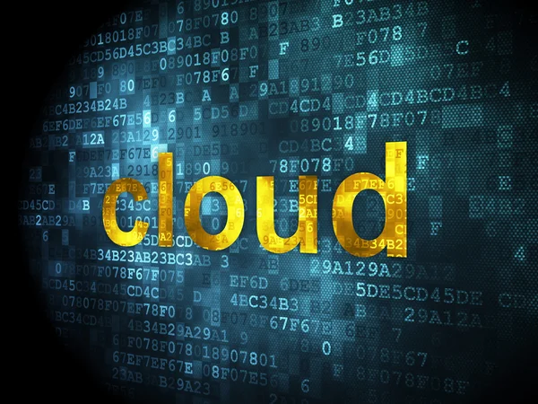 Concept de technologie Cloud : Cloud sur fond numérique — Photo