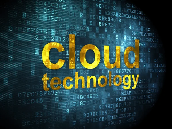 Netwerken concept: Cloud technologie op digitale achtergrond — Stockfoto