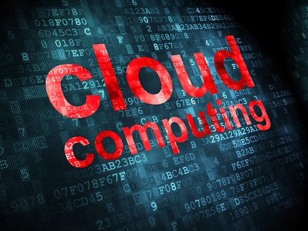 Concepto de tecnología en la nube: Cloud Computing sobre fondo digital —  Fotos de Stock