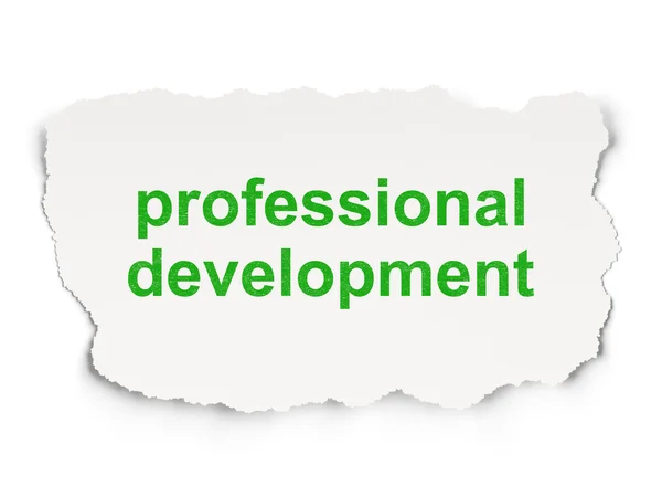 Oktatási koncepció: szakmai fejlesztés, papír alapon — Stock Fotó