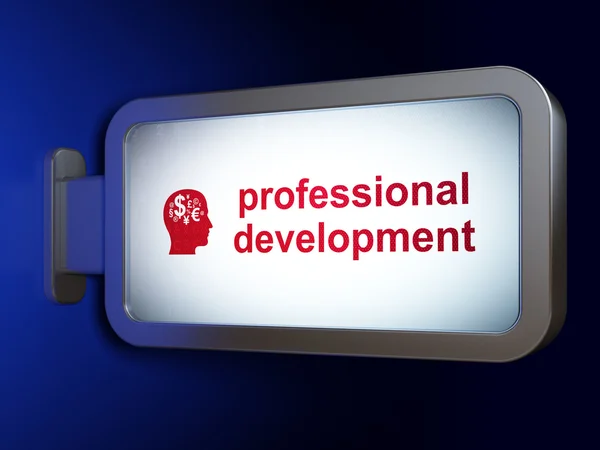Education concept: Professional Development and Head With Financ — Stock Photo, Image
