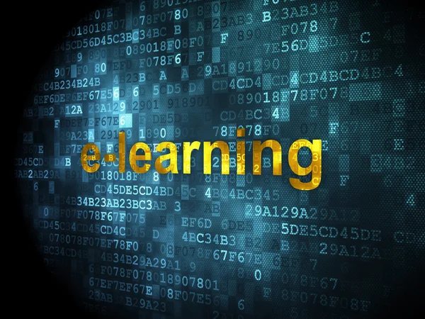Onderwijs concept: E-learning op digitale achtergrond — Stockfoto