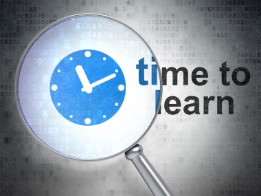 Zaman çizelgesi kavramı: Saat ve saat optik cam ile öğrenin