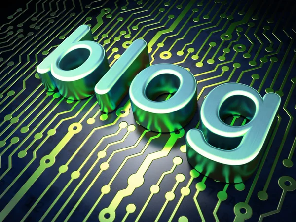 SEO web geliştirme kavramı: Blog levhasının arka plan üzerinde — Stok fotoğraf