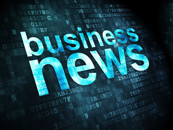 Conceito de notícias: Notícias de negócios sobre fundo digital — Fotografia de Stock