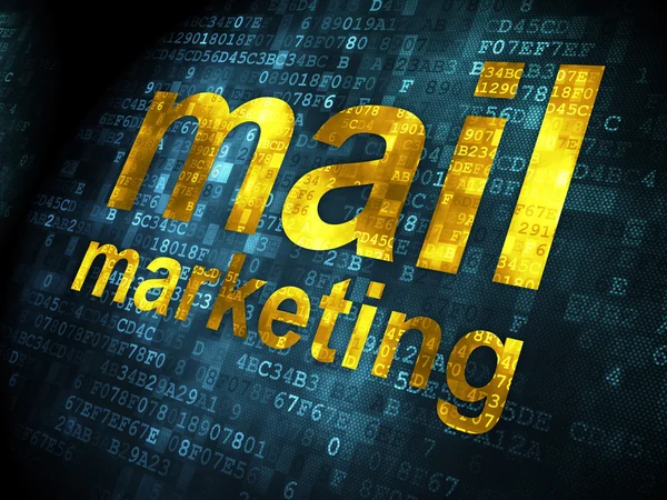 Concept publicitaire : Mail Marketing sur fond numérique — Photo