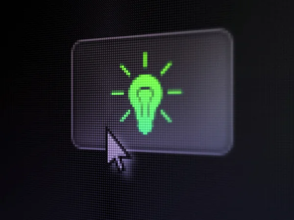Business concept: Light Bulb on digital button background — Stock Photo, Image