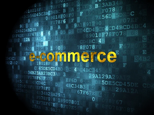 Concetto di finanza: e-commerce su sfondo digitale — Foto Stock