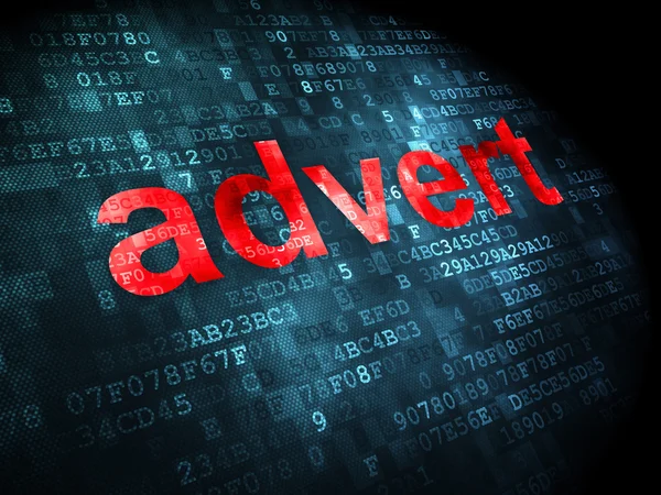 Concetto pubblicitario: pubblicità su sfondo digitale — Foto Stock