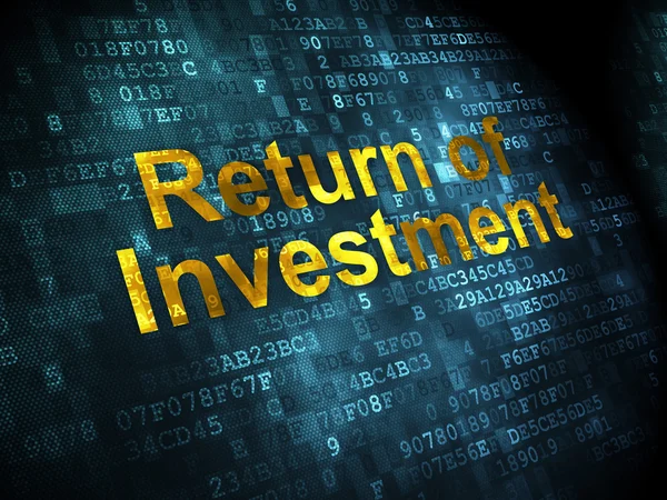 Business concept: Return of Investment on digital background — Stock Photo, Image