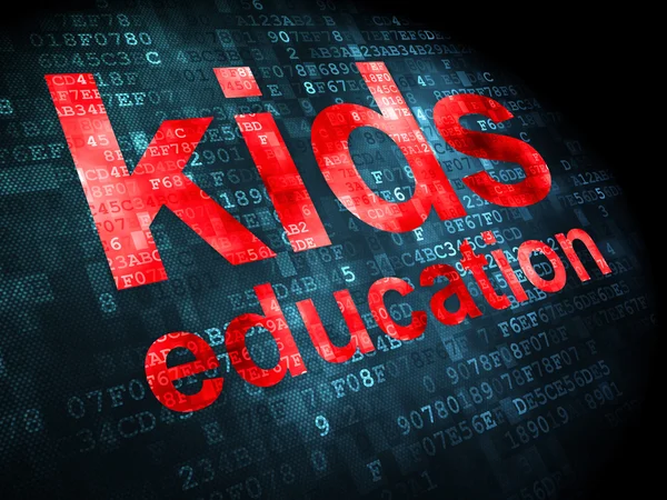 Concetto di istruzione: educazione dei bambini su sfondo digitale — Foto Stock