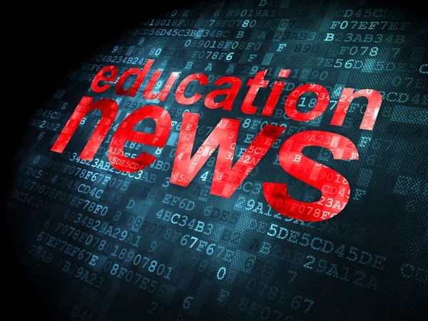 Concetto di notizie: Education News su sfondo digitale — Foto Stock