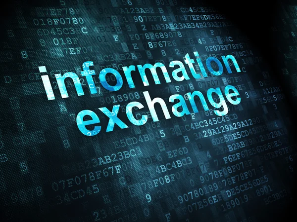 Data concept: Information Exchange on digital background