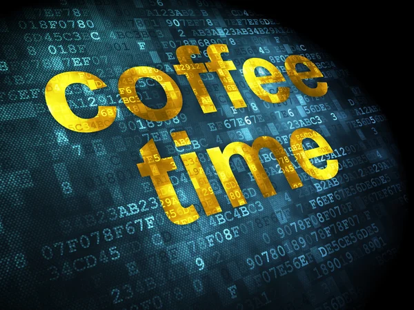 Timeline concept: Coffee Time on digital background — Stock Photo, Image