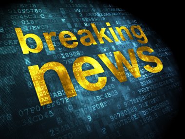 Haber kavramı: Breaking News dijital arka plan üzerinde