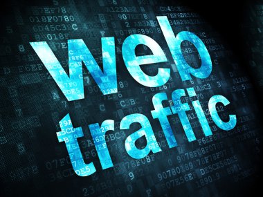 SEO web geliştirme kavramı: dijital arka plan Web Trafik