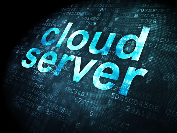 Σύννεφο τεχνολογία έννοια: Cloud Server σε ψηφιακό φόντο — Φωτογραφία Αρχείου